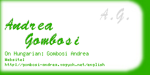 andrea gombosi business card